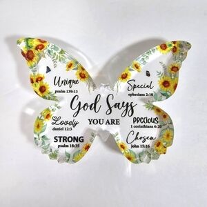 NEW Inspiring Bible plaque art 4.7"x3.1"